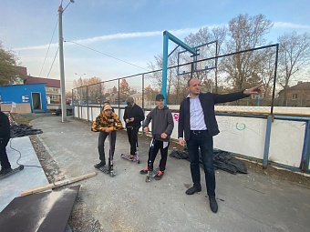 Виталий Матвийчук: Строительство скейт-парка в Ново-Ленино ведется по графику